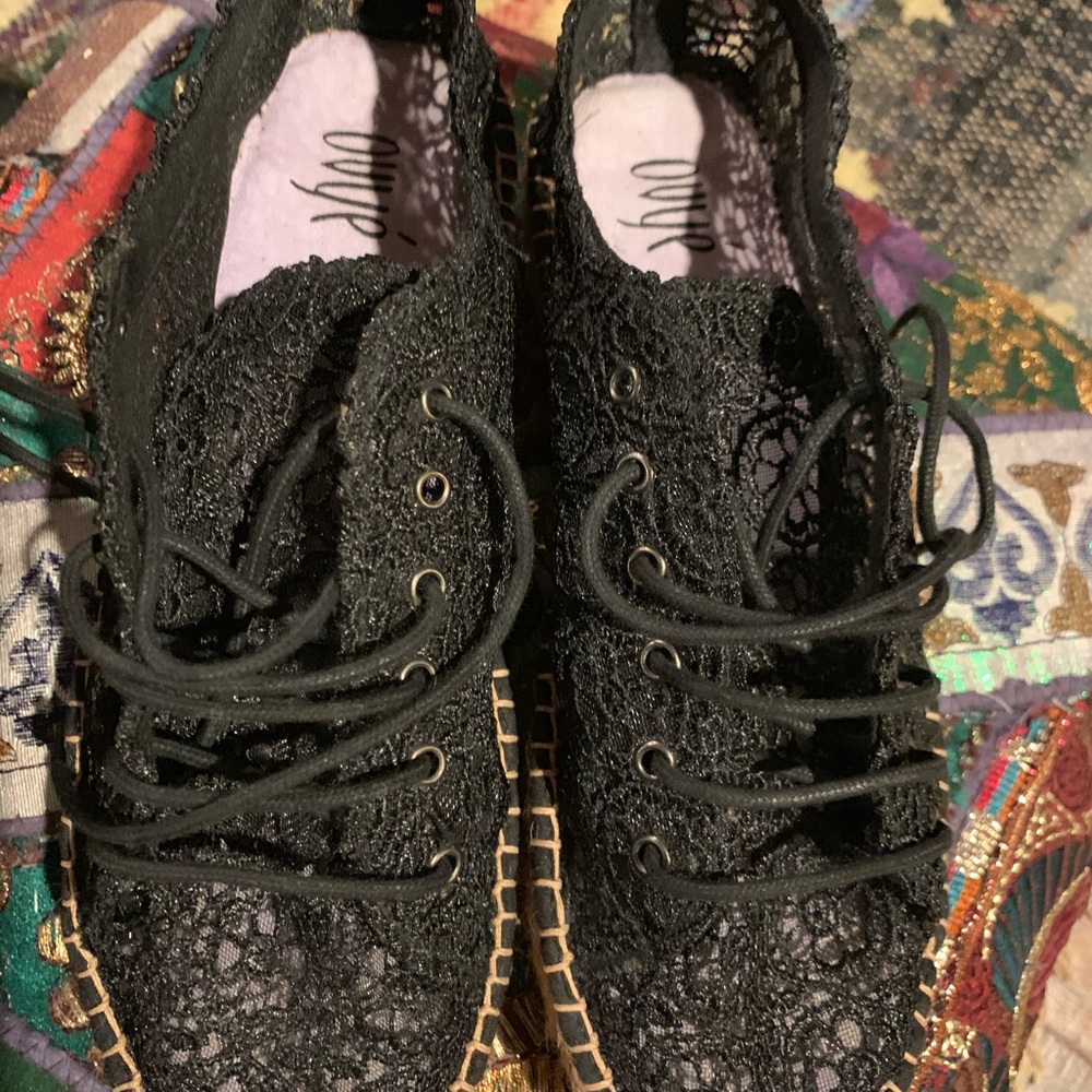 Lace platform espadrilles. - Picture 4 of 8